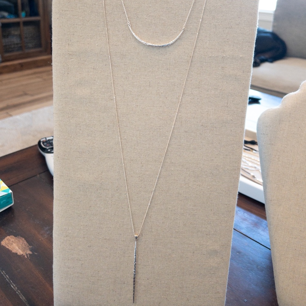 (NWOT) Stella & Dot Kari Silver 3-in-1 Layering Necklace